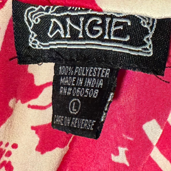 Angie Red and Cream Patterned Dress - Picture 5 of 8